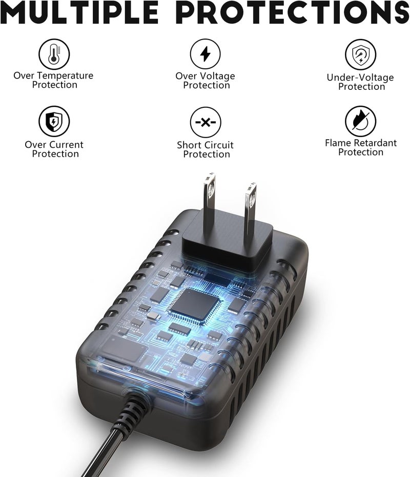 Pinkind 9V AC/DC Power Adapter Compatible with Casio Piano Keyboard AD-5 AD-5MU AD-5MR WK-110 WK-200 LK-43 LK-100 LK-220 CTK-496 CTK-573 CTK-700 CTK-710 CTK-720 CTK-2100 Replacement Charger - Not for 9.5V - Image 4